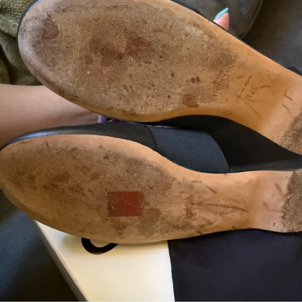 Givenchy Black Lamb Leather Mules 37.5 - Picture 5 of 6